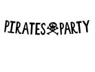 Banner "Pirates Party" fekete 14x100cm