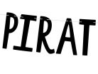 Banner "Pirates Party" fekete 14x100cm