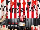 Banner "Pirates Party" fekete 14x100cm