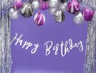 Banner Happy Birthday ezüst 16.5x62cm