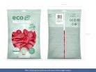 Eco Lufi 30 cm Pasztell halvány piros (100 db)