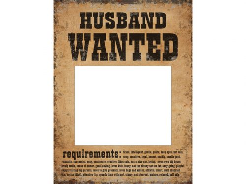 Vicces Táblák - Husband Wanted és Wife Wanted (2 db)