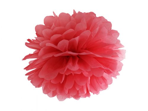 Selyempapír pompom piros 25cm