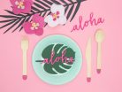 Ültetőkártya / Papírdekoráció Aloha - Monstera (6 db)