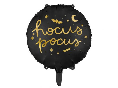 Fólia lufi Hocus Pocus fekete 45 cm (1 db)