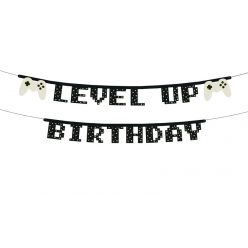 Gamer party banner "Level up"