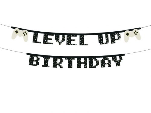 Gamer party banner "Level up"