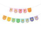 Papír Banner, "Happy Birthday" vegyes színek